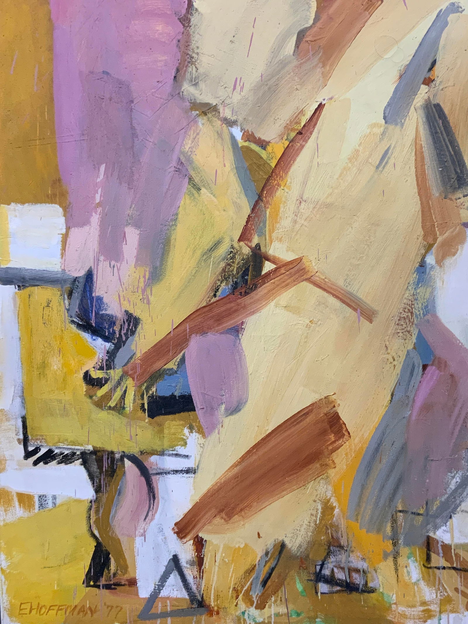 Ellen Hoffman 1977 Pieta Abstract Oil Painting (1 of 11)