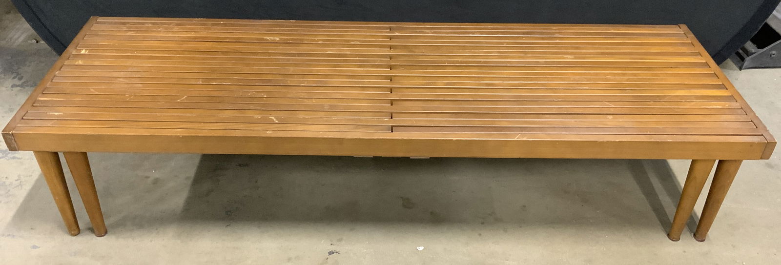 MCM Extendable Wooden Slat Bench (1 of 9)