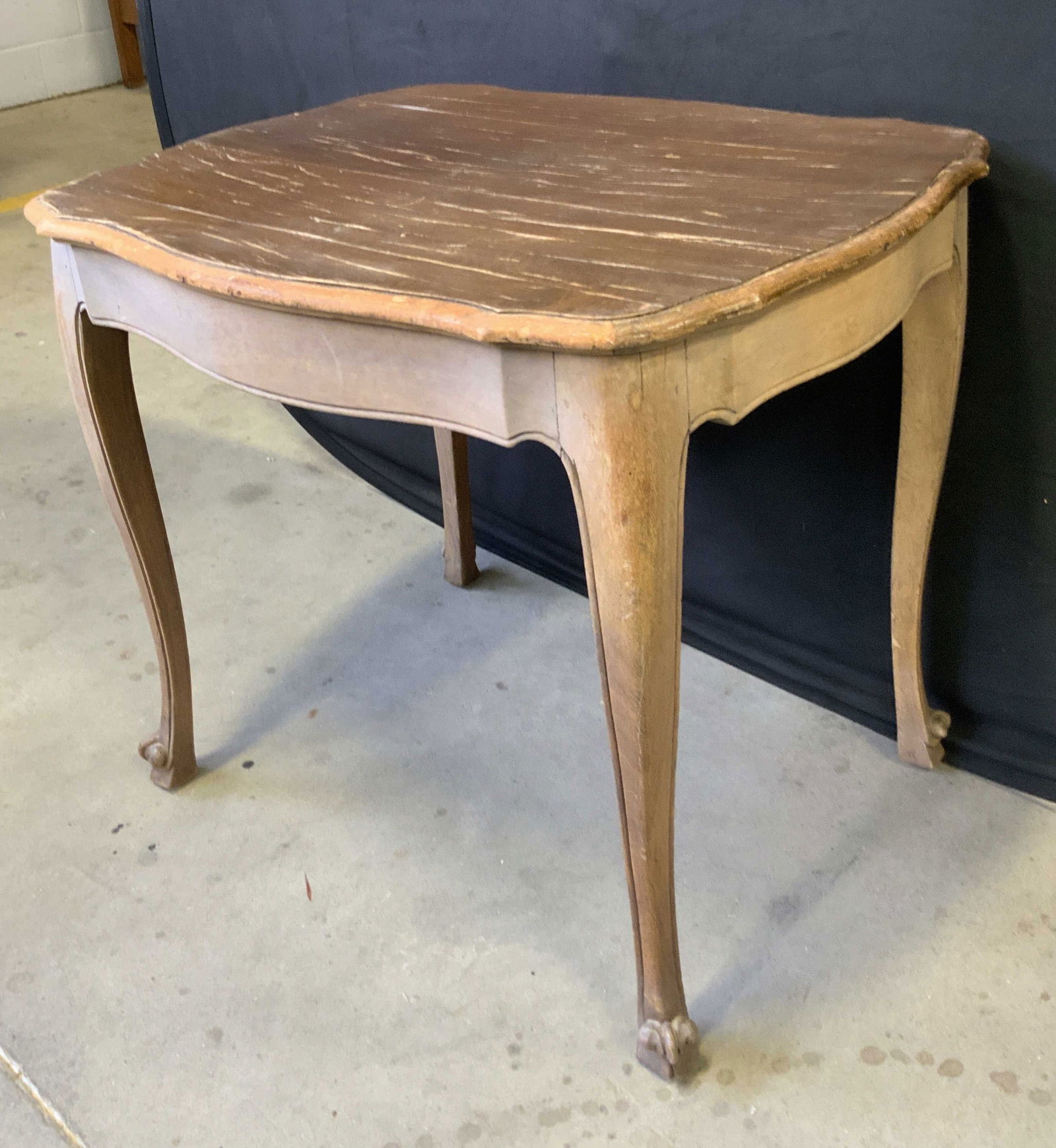 Vntg Louis XV Walnut End Table W/ Drawer, Italy (1 of 11)