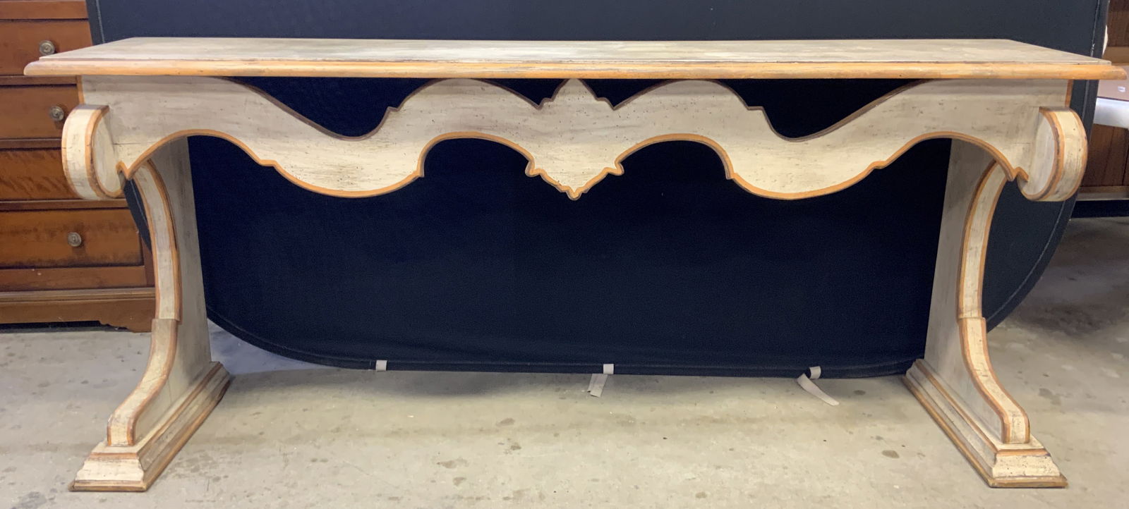 Vntg Carved Wooden Regency Style Console Table (1 of 10)