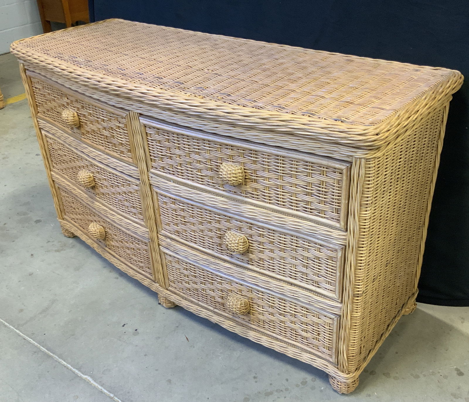PIER 1 Handmade Woven Wicker 6 Drawer Dresser (1 of 8)