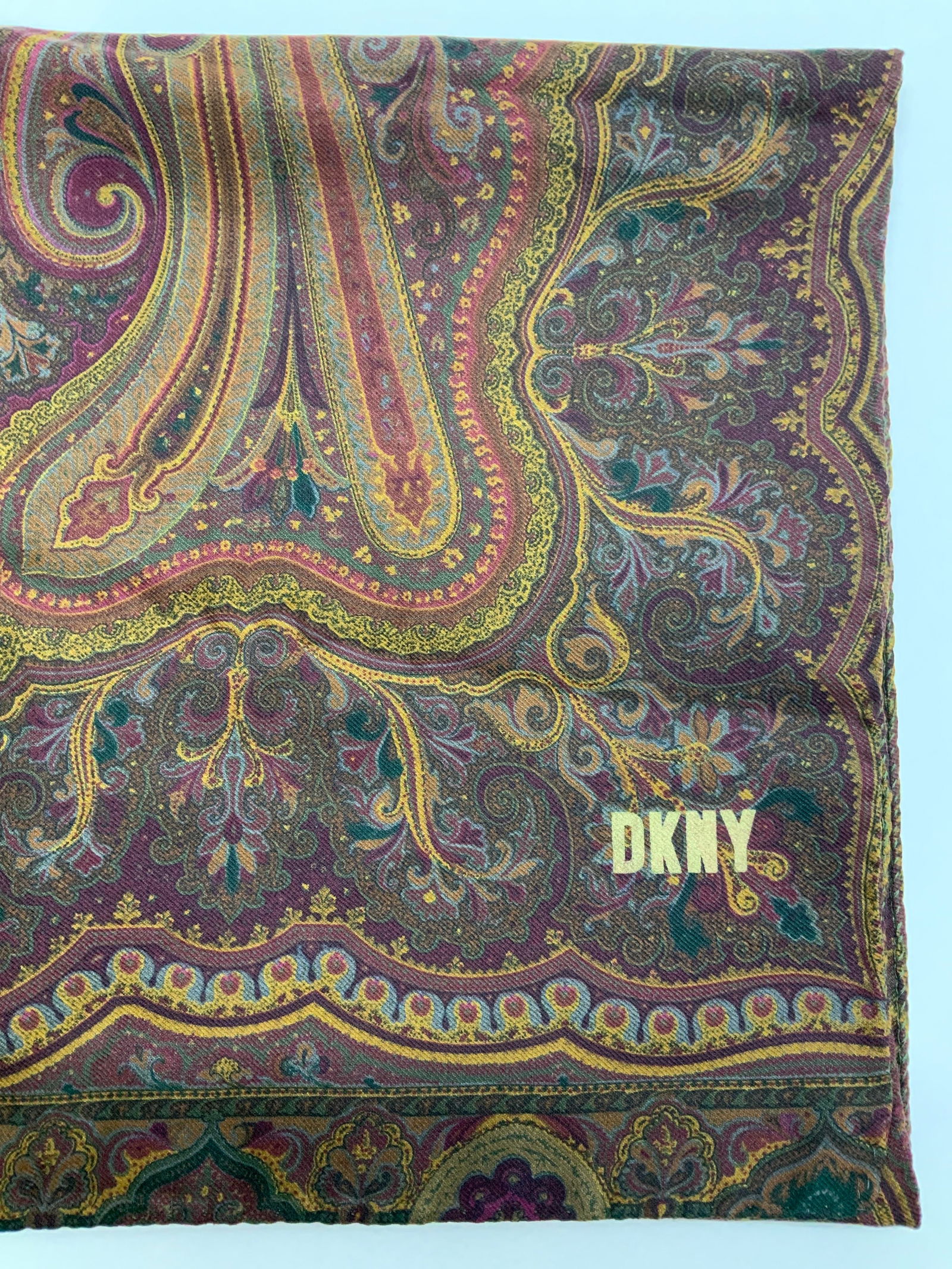 DKNY Paisley Wool & Silk Wrap/ Scarf , Italy (1 of 8)