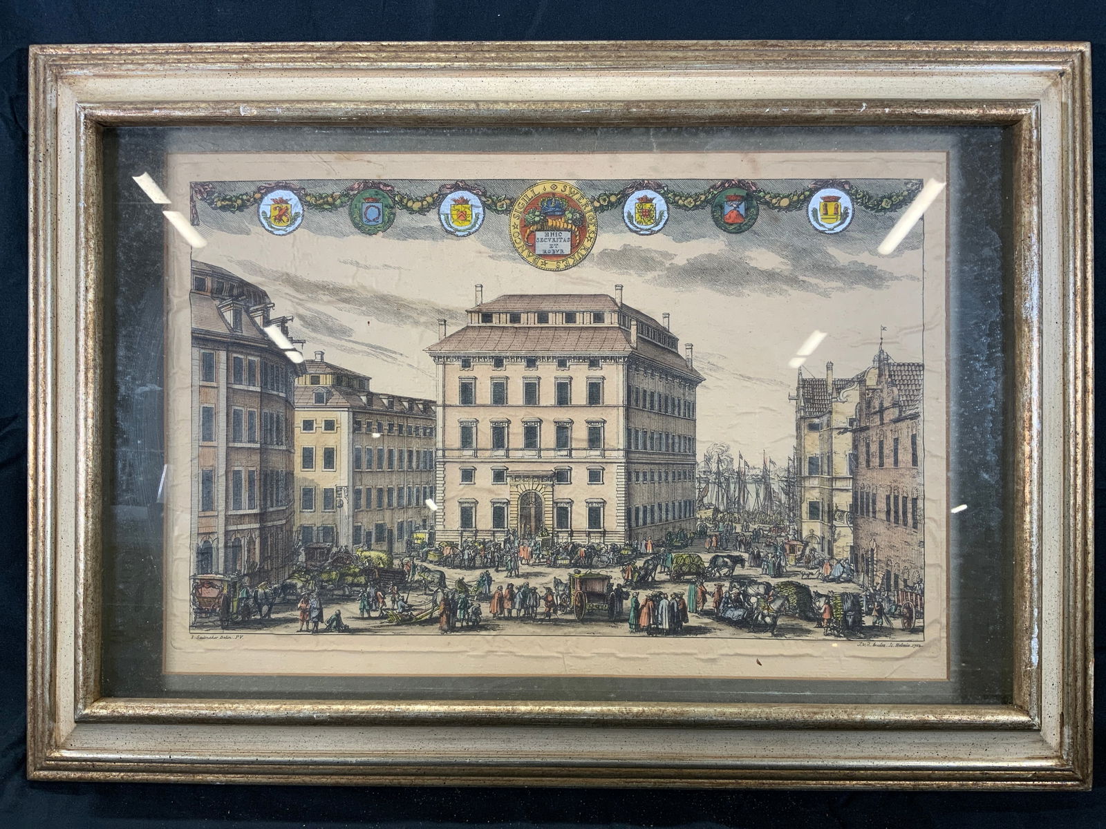 Antique 1705 Swedish Architectural Etching (1 of 12)