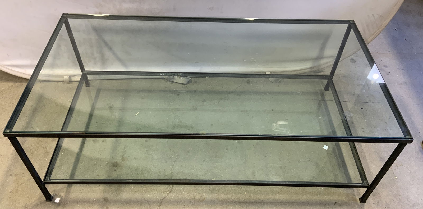 Vntg Wrought Iron Coffee Table W Glass Inserts (1 of 8)