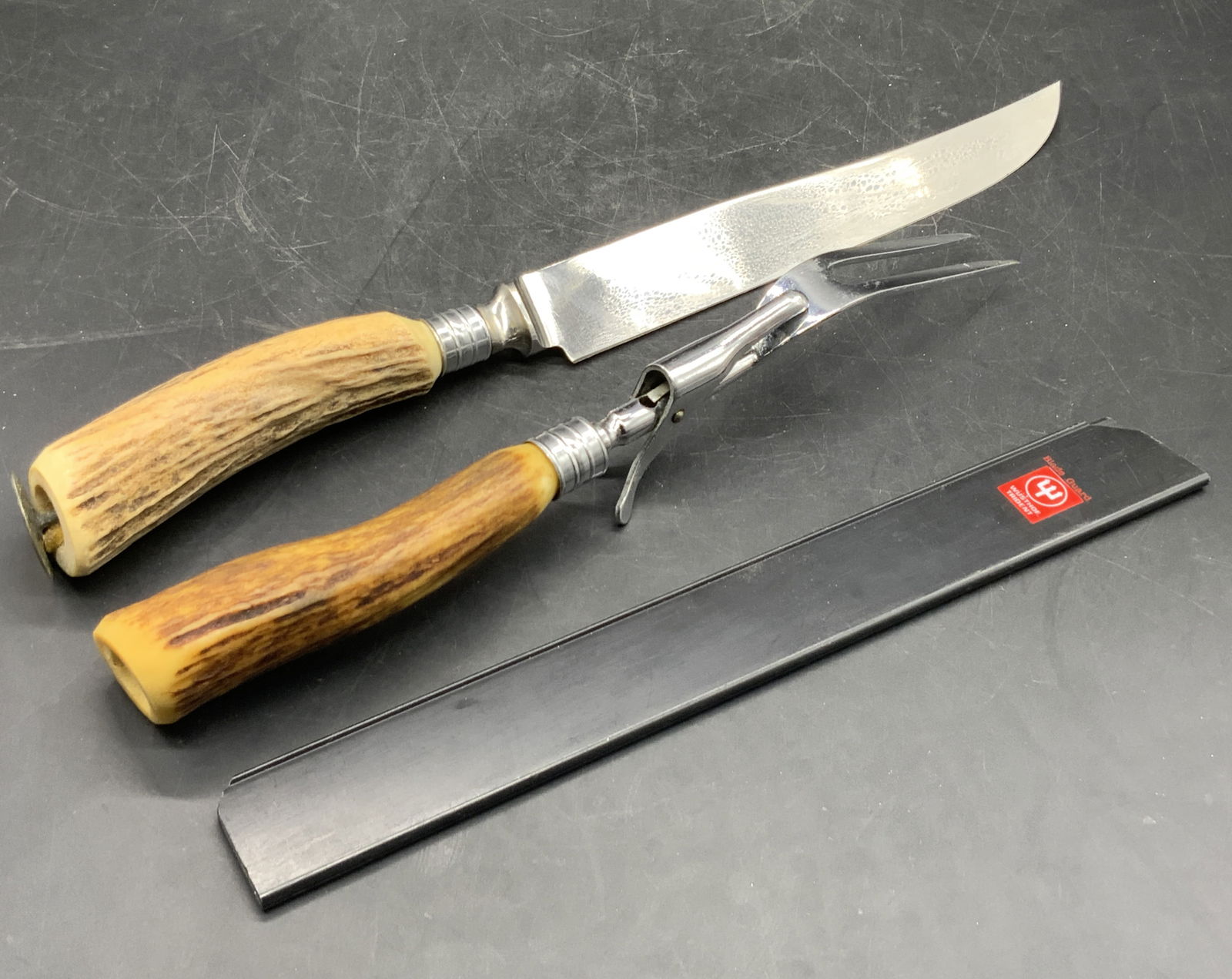 2 Vntg Horn Handled Serving Pieces, JERNBOLAGET+ (1 of 8)