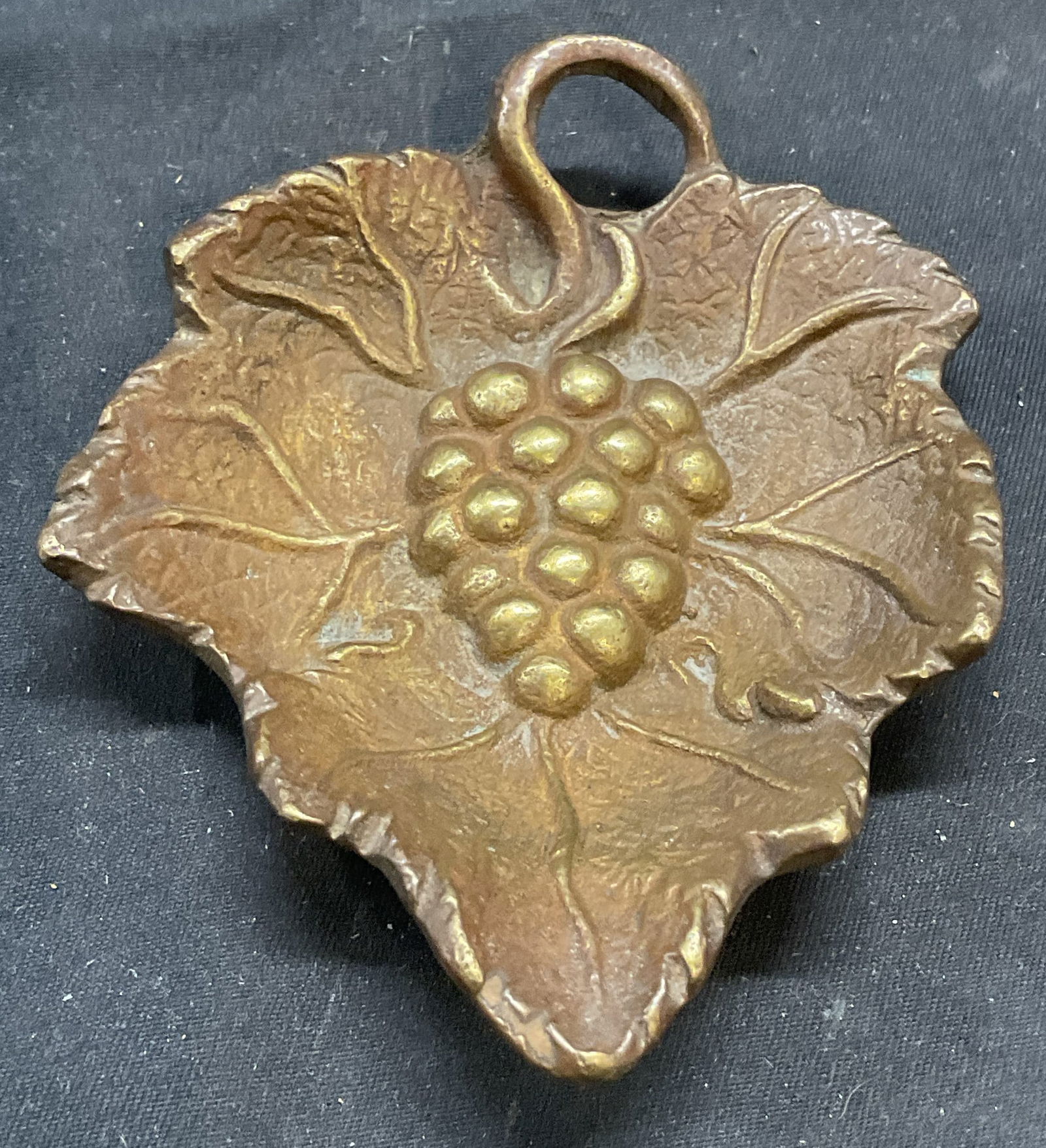 Vintage Bronze Grape & Leaf Trinket Dish (1 of 6)