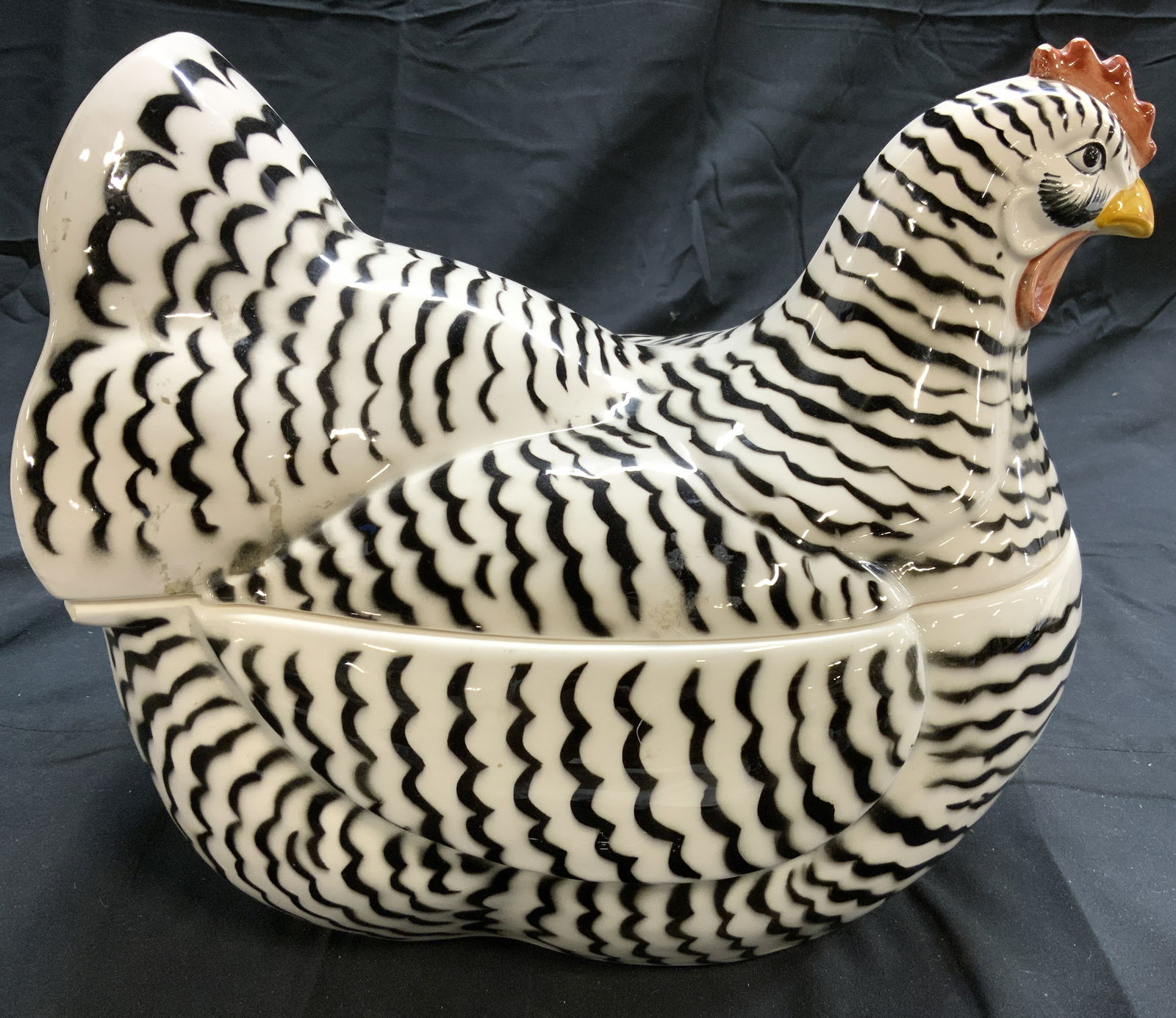 FITZ & FLOYD Porcelain Chicken Tureen W Lid (1 of 9)