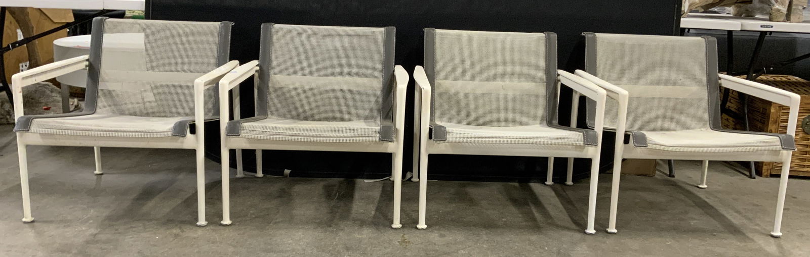 Lot 4 Outdoor Patio Metal Armchairs (1 of 9)