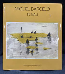 1989 Miquel Barcelo Sgd Art Book: Signed on title page, for Catherine, M.Barcelo NY 18, Nov 1989 No copyright available. Miquel Barcelo In Mali. Complete with full color photograph and prints old artist work. Approx 12 x 11 inches and