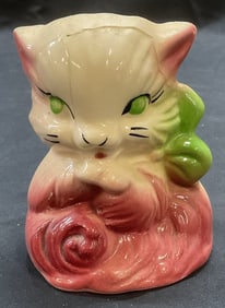 Vintage Ceramic Cat Planter Vase