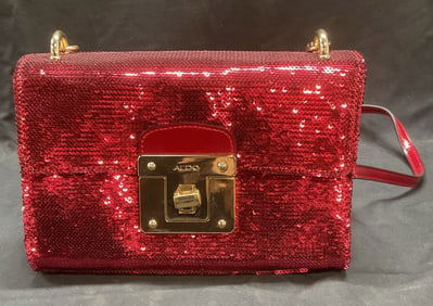 Aldo Red Sequin Handbag