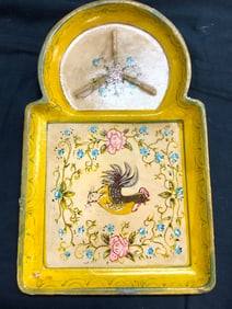 Hand Painted Vntg French Papier-Mache Tray