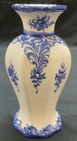 Vintage ALCOBACA Ceramic Floral Vase, Portugal