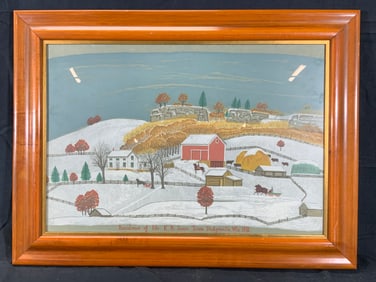Vntg Residence of Mr. E.R. Jones Lithograph