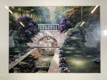 Framed Betsy Brown Villa Garden Lithograph