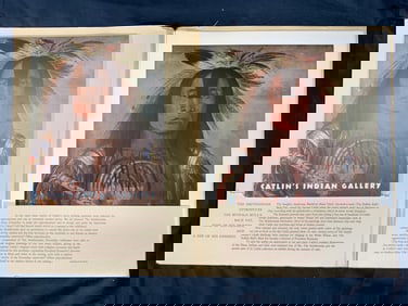 George Caitlins Indian Gallery Lithographs & Book