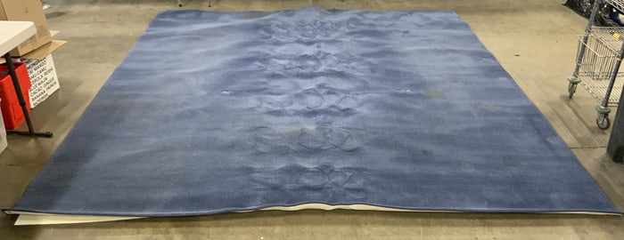 Navy Blue Wool Blend Oversized Area Rug USA