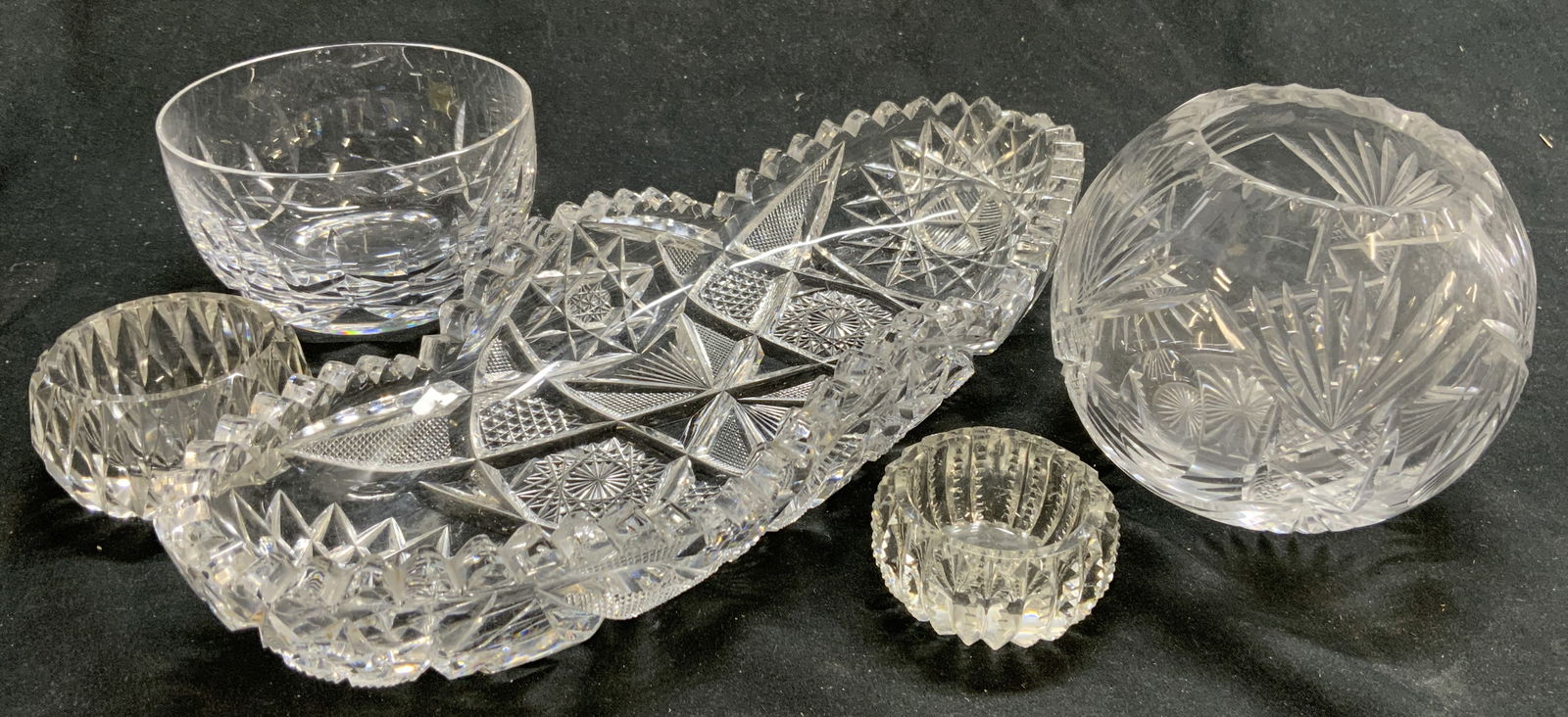 Lot 5 Assorted Cut Crystal Tabletop (1 of 7)