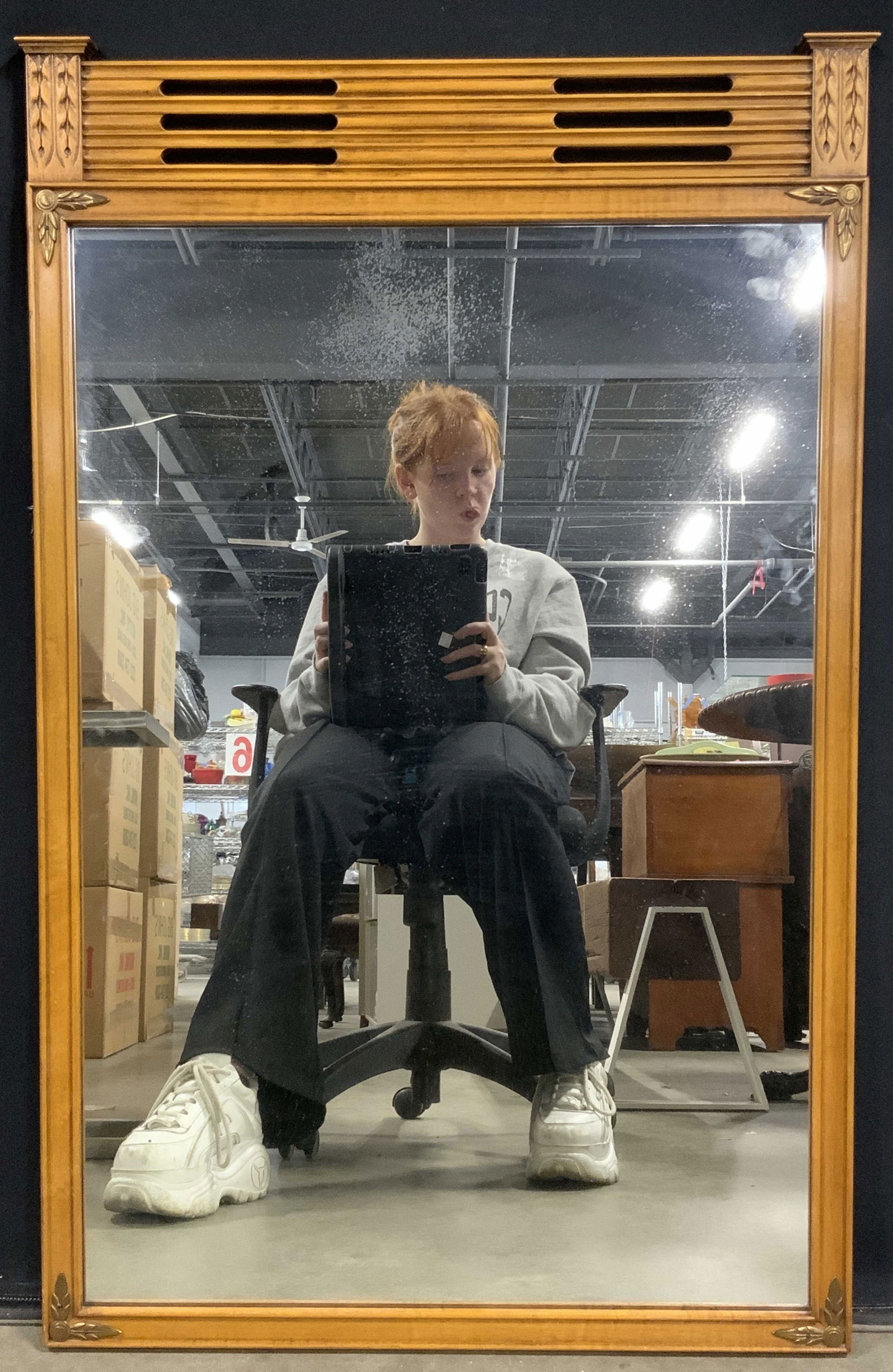 Wooden Gilt Accented Wall Mirror (1 of 10)