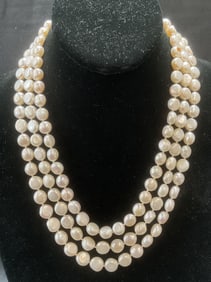 Vintage Multi Strand Pearl Necklace