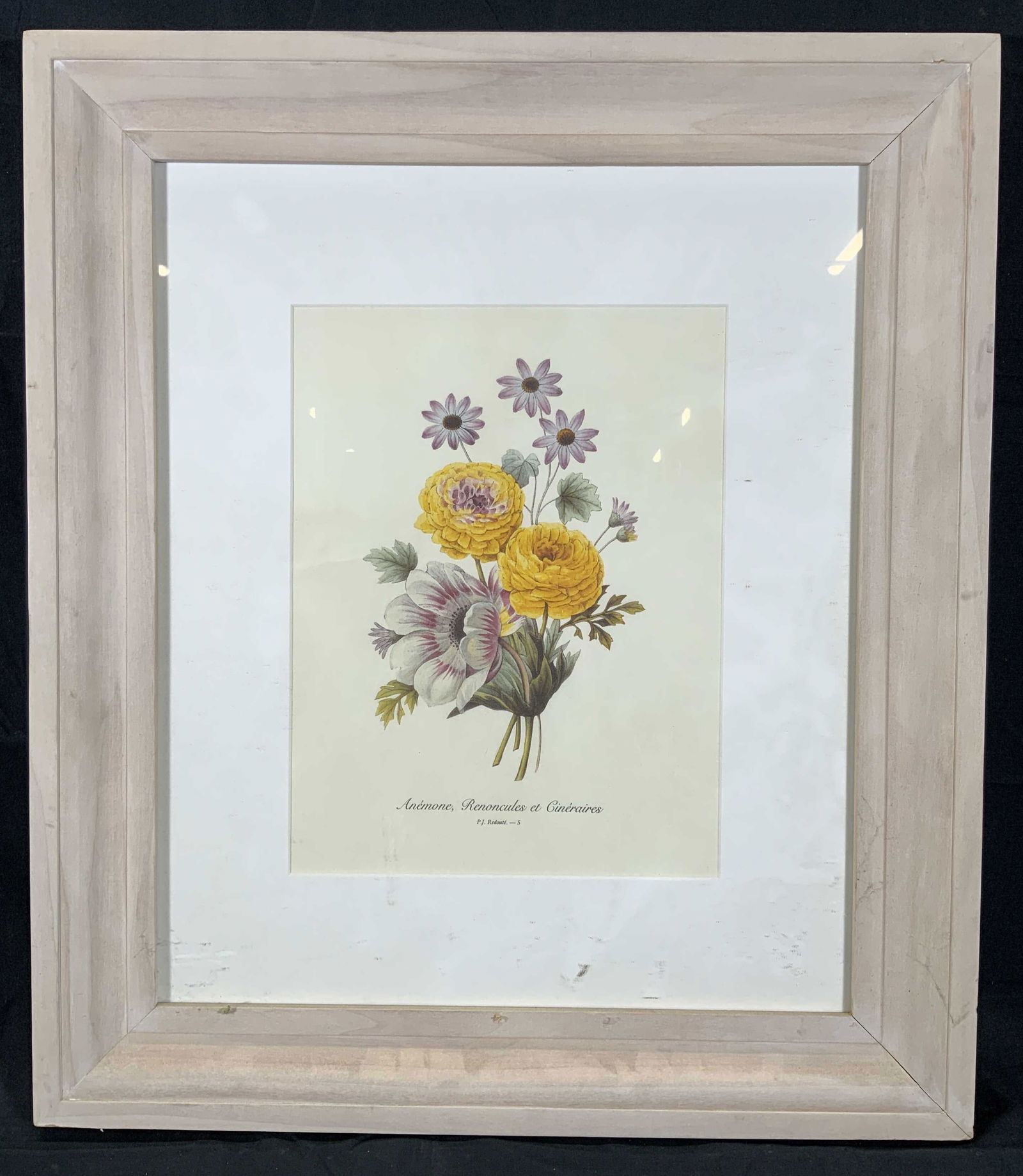 P.J. Redoute Framed Floral Rose Lithographs (1 of 8)