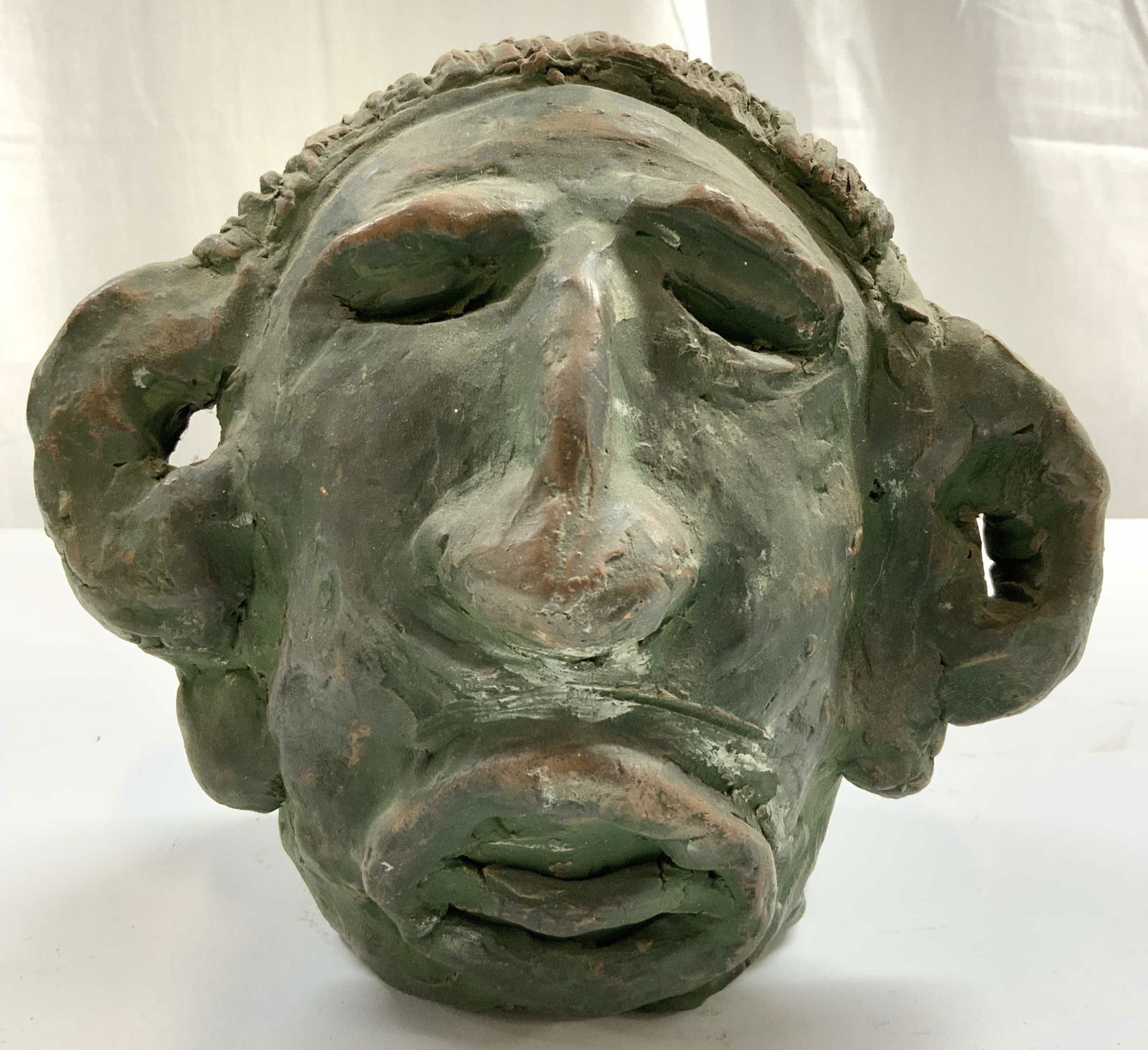 Antq Handmade Primitive Tribal Ceramic Head (1 of 7)
