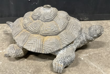 Vintage Composite Turtle Figural Garden Statuary