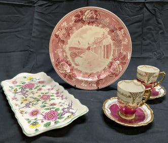 Lot 6 Porcelain Tabletop Dishes Accessories