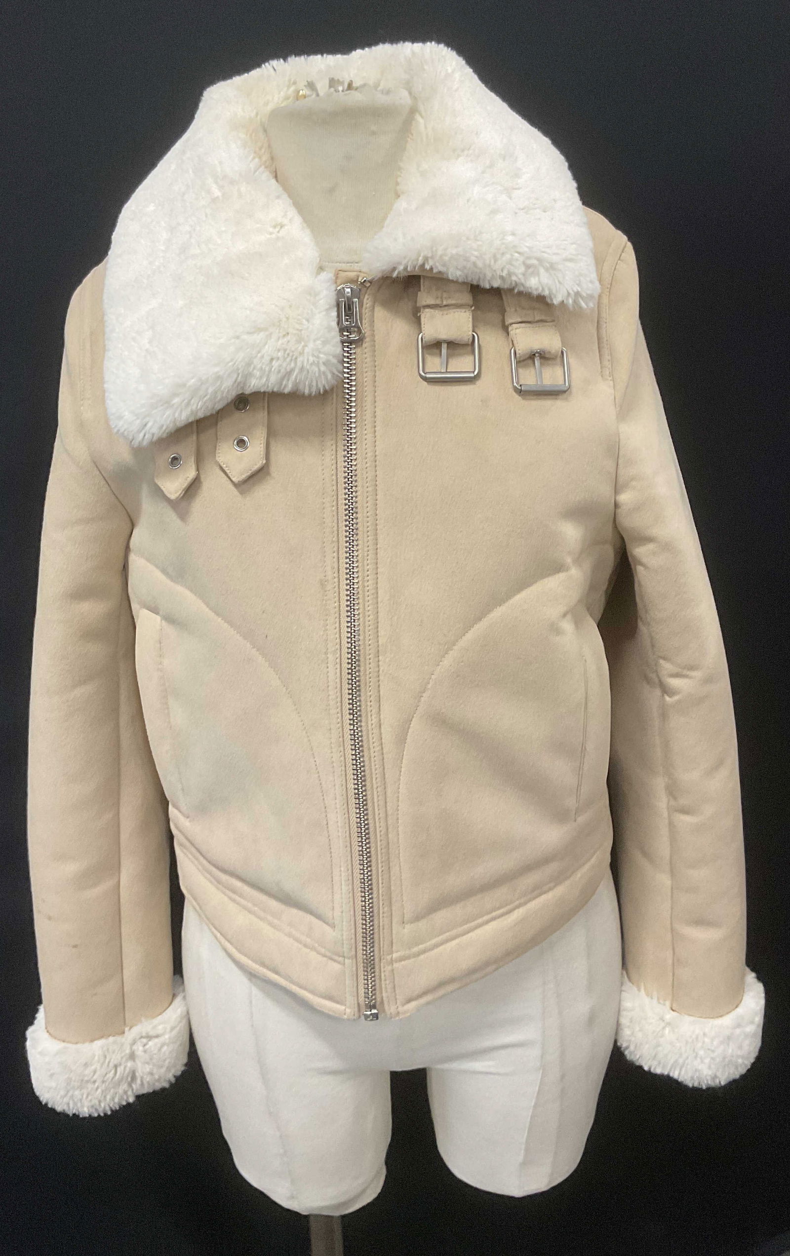 Divided Tan Faux Suede Plush Lined Jacket (1 of 8)