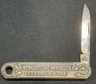 Vntg Wynkoop Coal Mining Advertising Pocket Knife