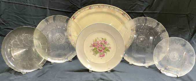 Lot 6 Glass & Porcelain Plates