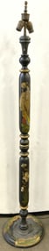 Hand Painted Asian Wooden Floor Lamp