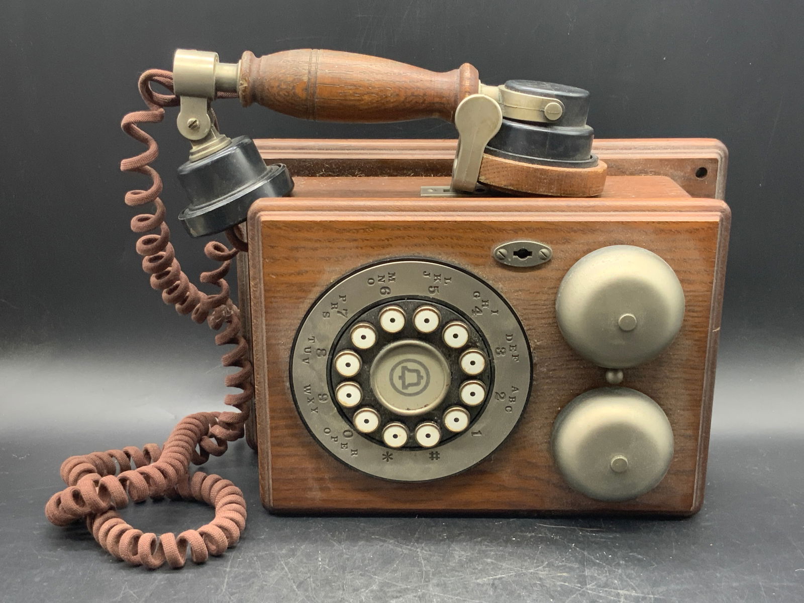 WESTERN ELECTRIC Vintage Wood Rotary Wall Phone (1 of 9)
