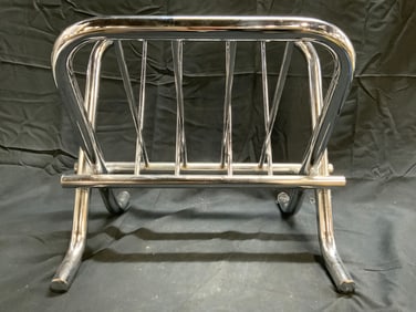 MCM Tubular Chrome Magazine Rack