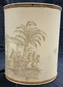 RANSBURG Toleware Bin W Landscape & Figural Derail