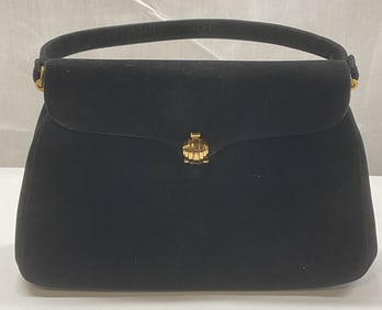 Vintage Coblentz Black Perma Suede Handbag