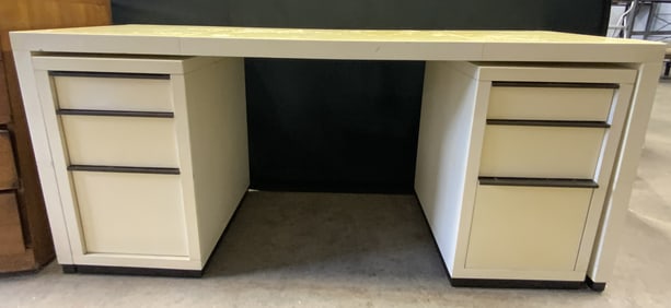 Vintage Six Drawer Kneehole Desk