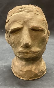 Handmade Folk Art Ceramic Head Figural