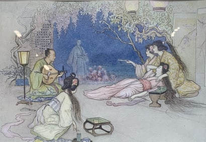 Green Willow & Other Japanese Tales Litho