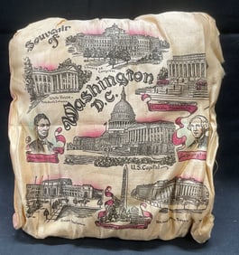 Vintage Washington DC Souvenir Pillow