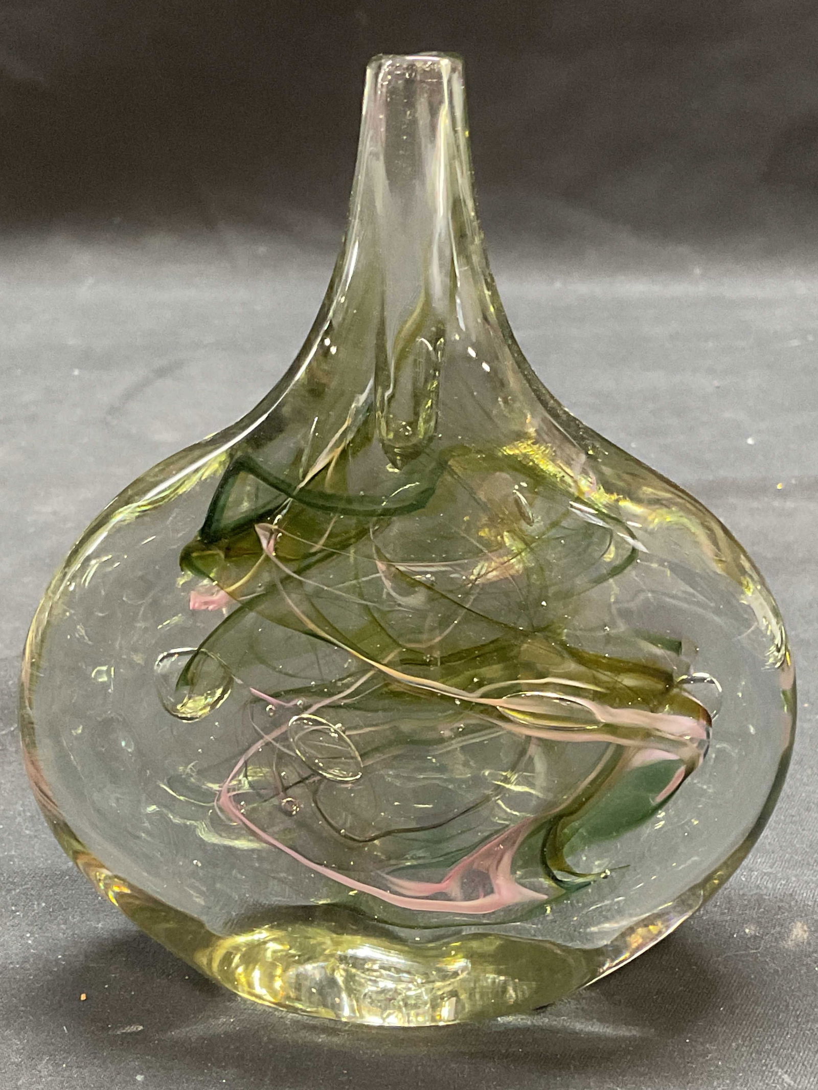 Kerry Glass Green Art Glass Vase, Ireland (1 of 6)