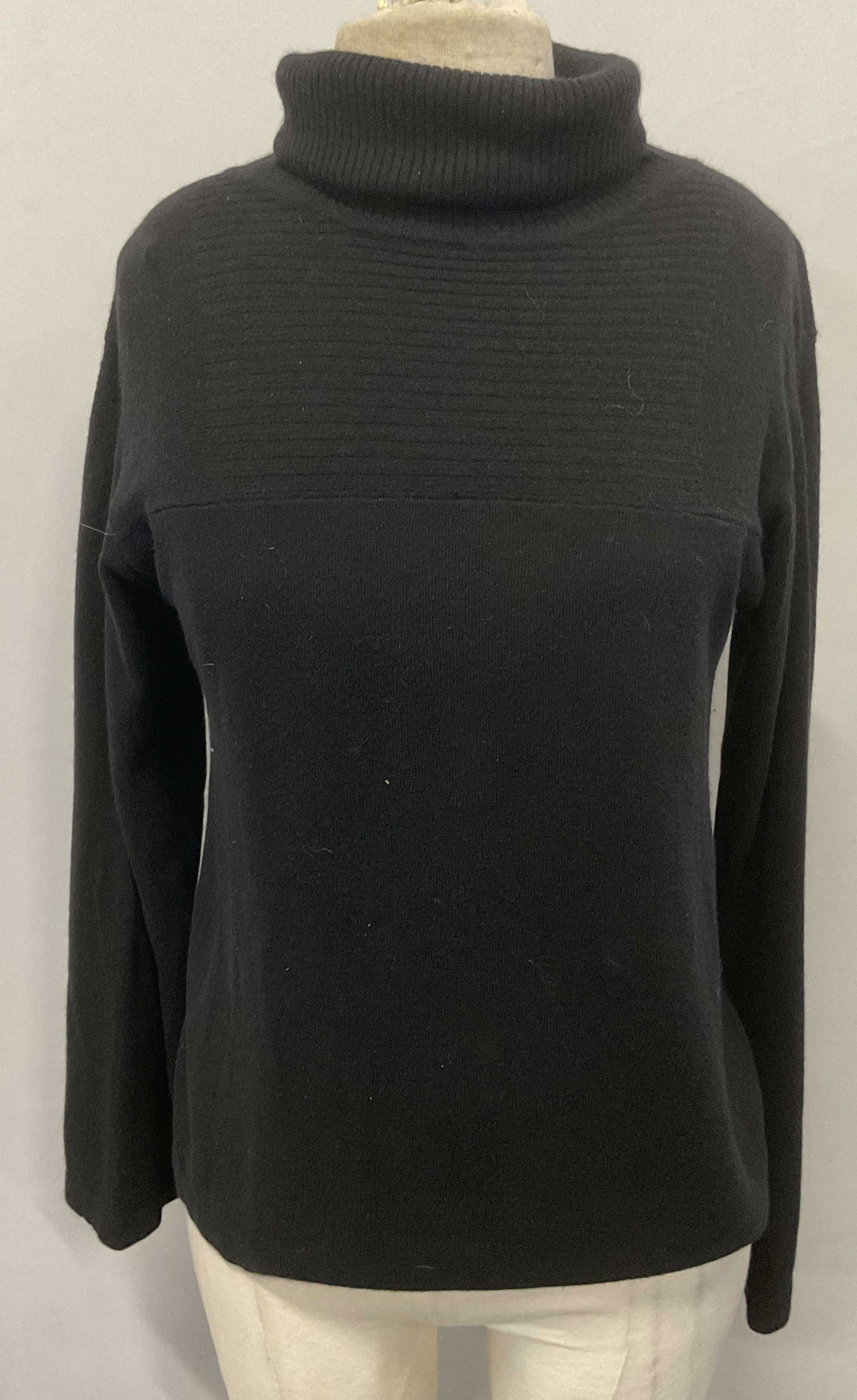 Moth Black Cotton/Angora Turtleneck Sweater (1 of 6)