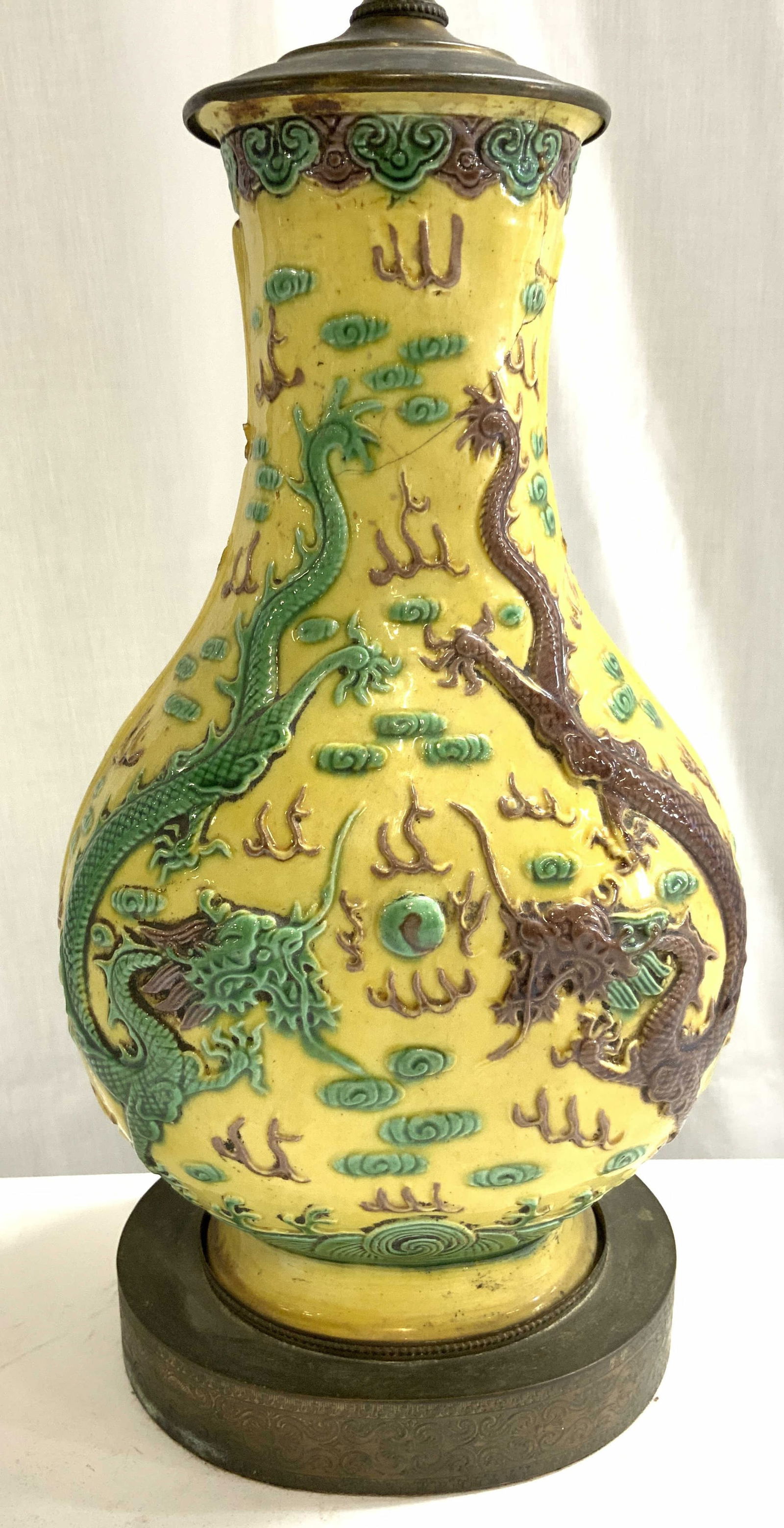 Vintage Asian Ceramic Table Lamp (1 of 8)