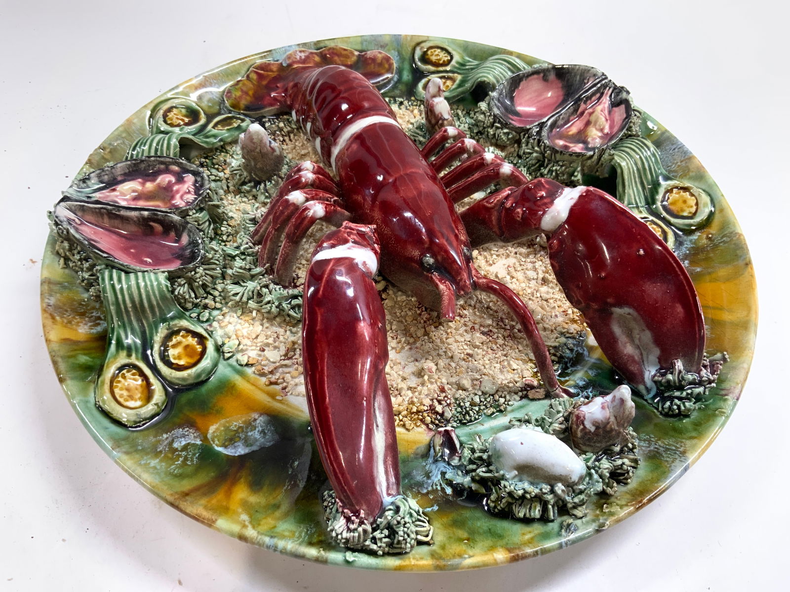Ceramic Lobster On Plate Wall Hanging (1 of 8)
