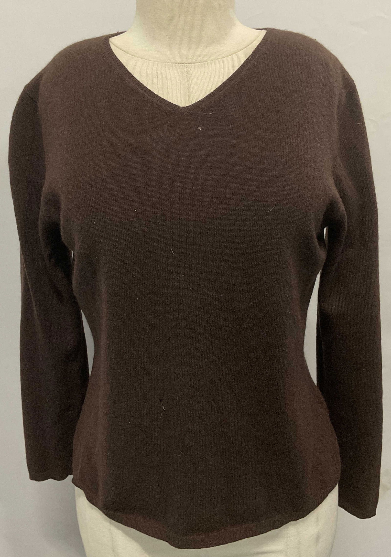 Sutton Studio Bloomingdales Brown Cashmere Sweater (1 of 7)