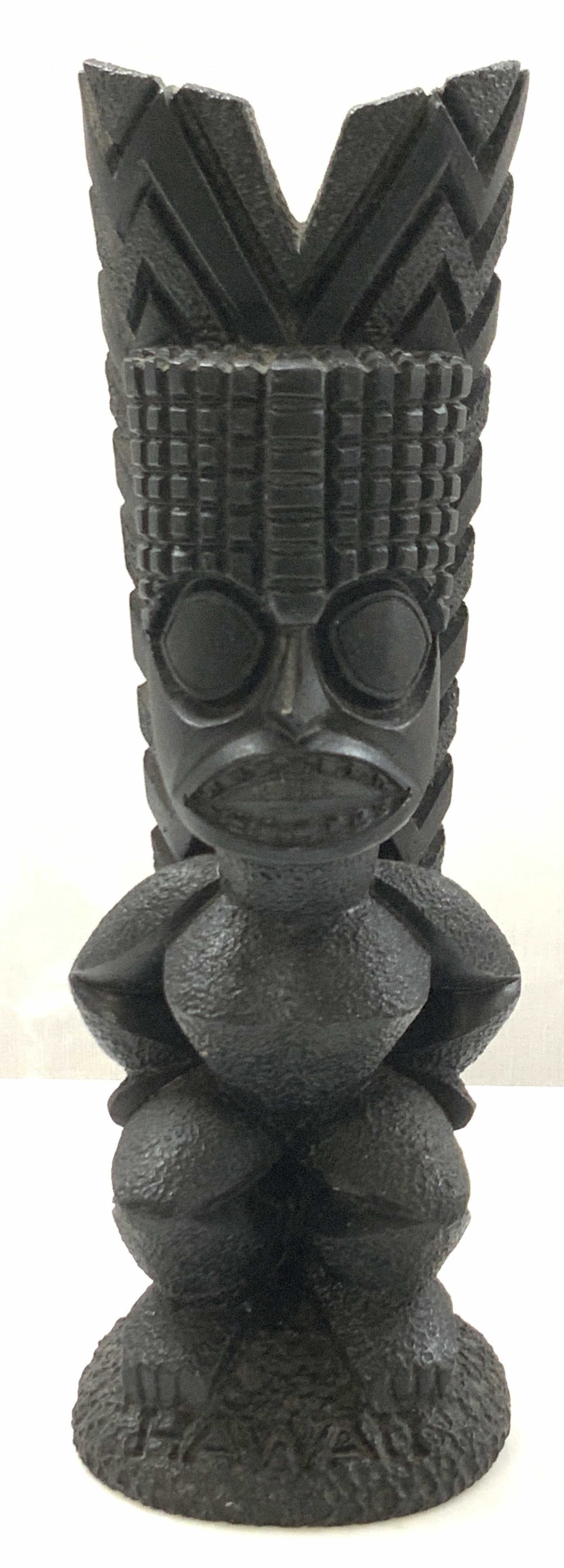 Kanaloa Lava Stone Polynesian Statue, Hawaii: Hawaiian / Polynesian deity statue made out of lava and pressed in a mold. Kanaloa is one of 4 ancient gods for eternal spirit and guidance. Made in Hawaii. 8.5 x 3 in., Made in Hawaii, Polynesian Dei