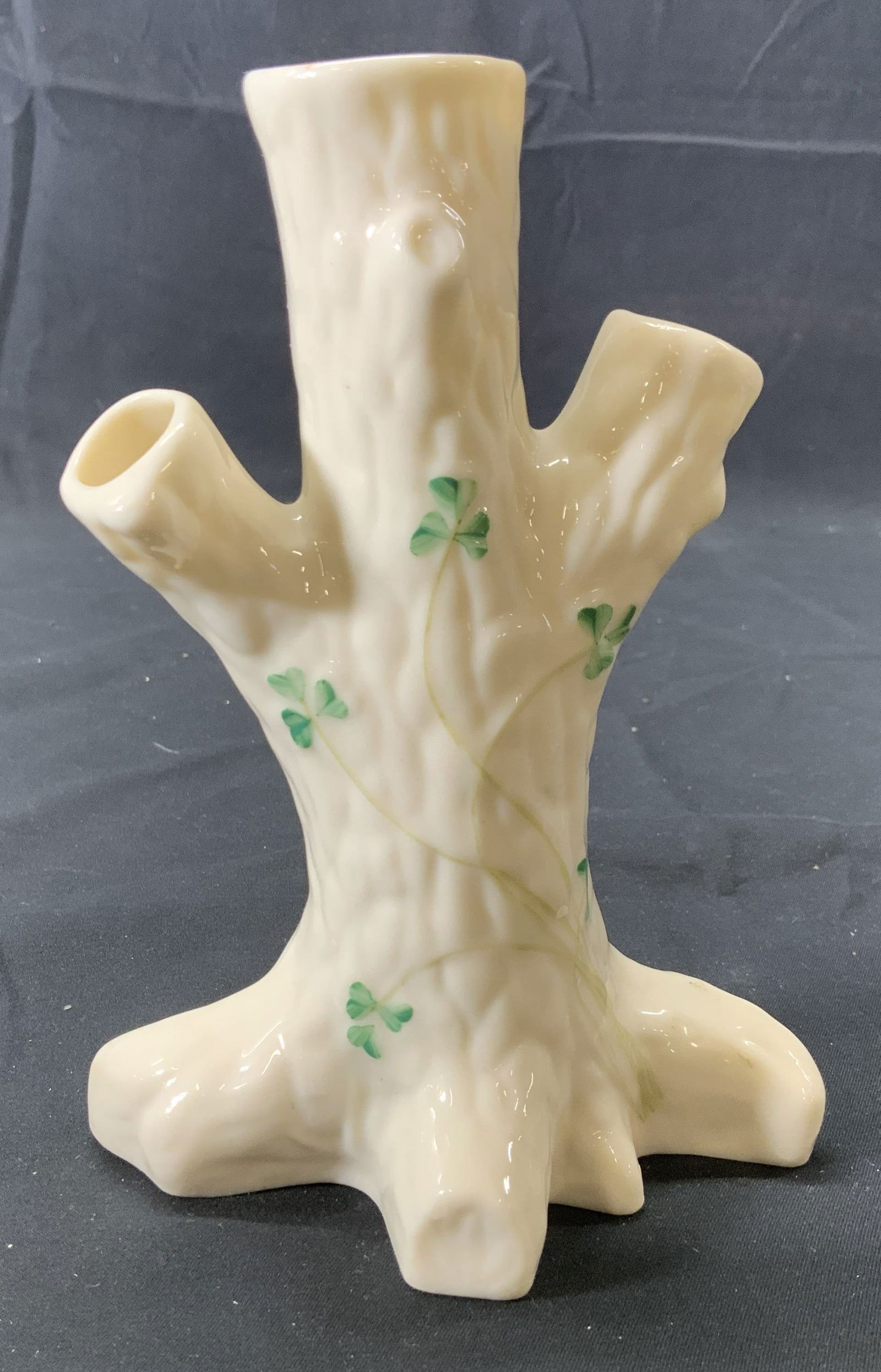 BELLEEK Porcelain Tree Trunk Bud Vase, Ireland (1 of 6)
