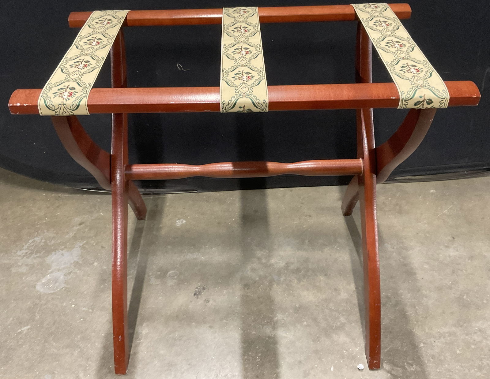Scheibe Mid-Century Tapestry Strap Luggage Rack (1 of 8)