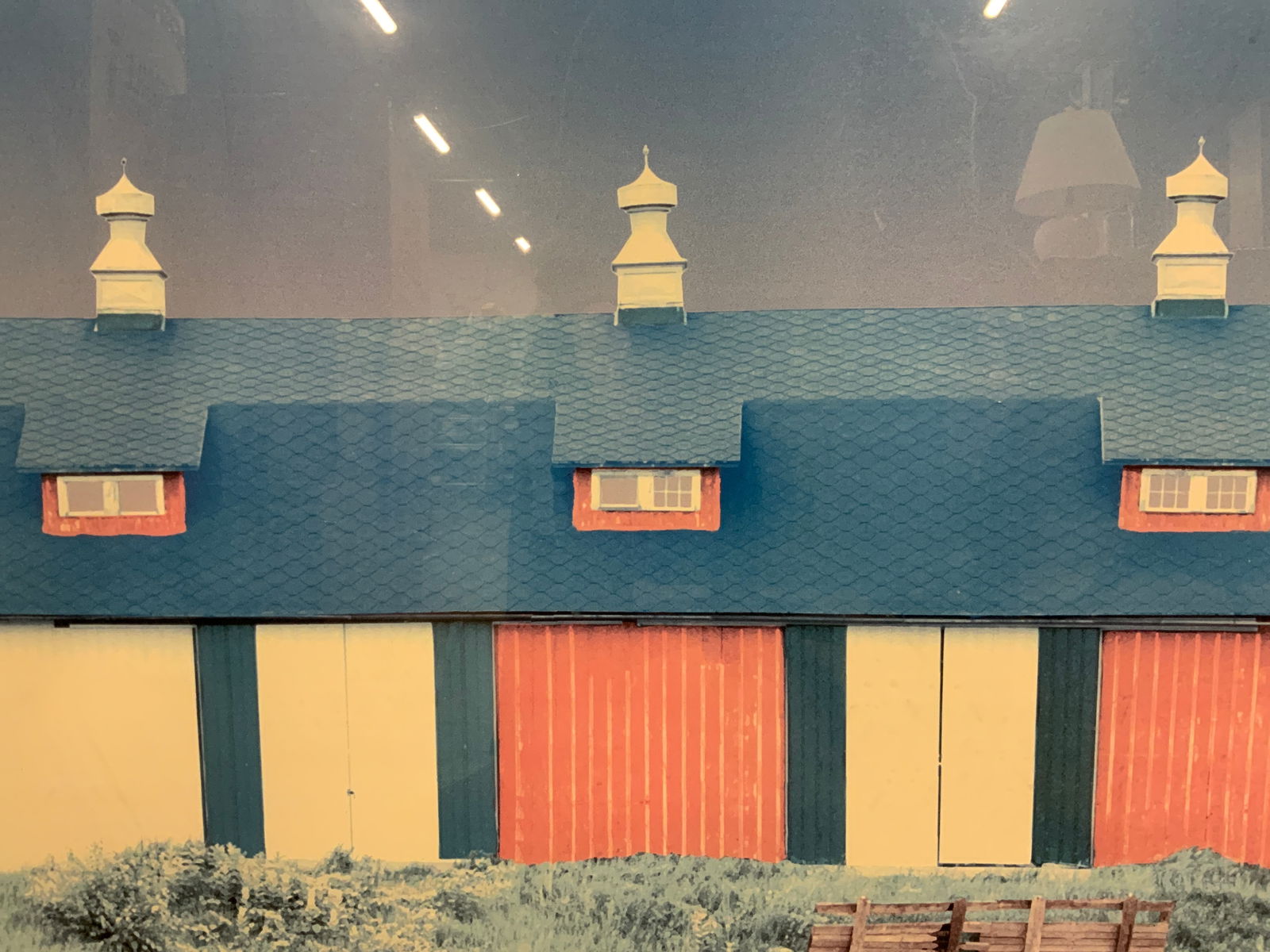 Red & White Barn at Dawn Framed Lithograph c1994 (1 of 8)