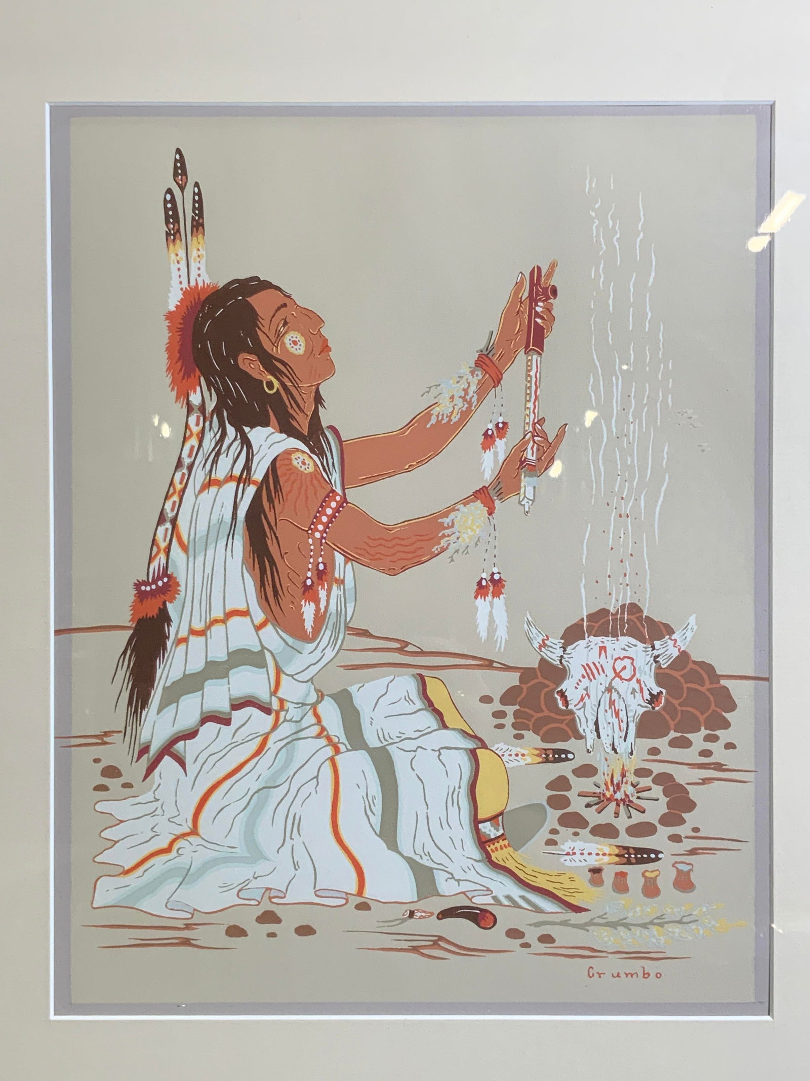 Woodrow Woody Crumbo Peace Offering Serigraph (1 of 9)